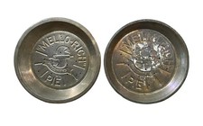 Two Vintage 1950s Mrs. Smith’s Mello-Rich Metal Pie Pans 9.5 Inches USA Made