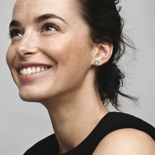 Strahlendes Herz und Schwebender Stein PANDORA Ohrstecker 292500C01 - Bild 2 von 2