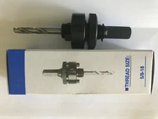 Hole Saw Arbor with Pilot Drill,7/16" HEX Shank Hole Saw Mandrel, 5/8"-18 Thread