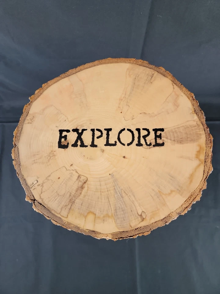 Handmade Real Birch Wood 3 Legged Stool Cabin Furniture Explore 18"H - Image 3 of 4