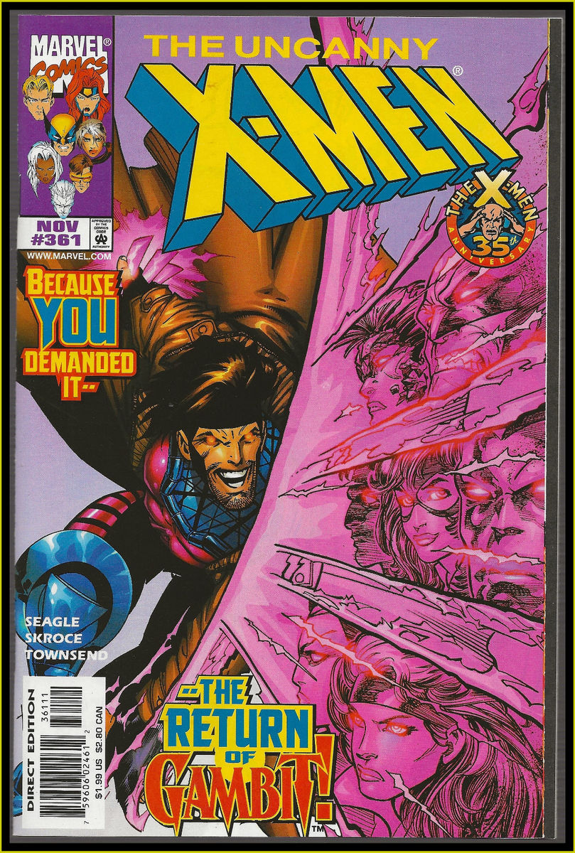 UNCANNY X-MEN #361 (1998) RETURN OF GAMBIT KUBERT MAIN CVR MARVEL