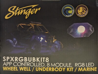 Stinger SPXRGBUBKIT8 Bluetooth App Controlled Underbody 8 Way RGB LED Light Kit