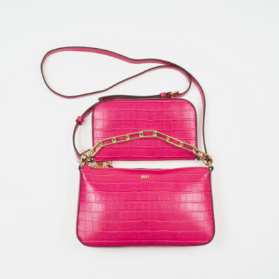 DKNY Lexi Double Crossbody Bag Defect (black mark) Electic Pink 220162