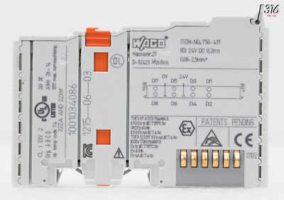 36719 WAGO DIGITAL INTPUT MODULE, 8DI, 24 V DC, 0.2MS, 0.08-2.5MM2