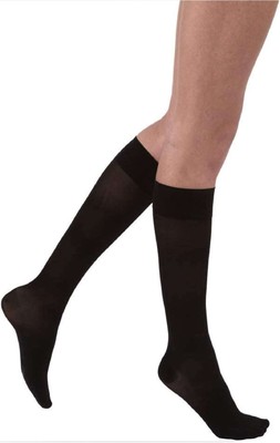 JOBST Ultrasheer Knee High w/SoftFit Band Closed Toe 20-30 Classic Black Medium