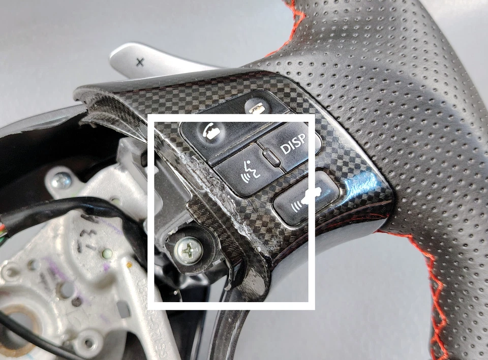 Lexus Is250 Is350 Isf Rote Nähte Multimedia Flaches Lederlenkrad - Bild 4 von 4