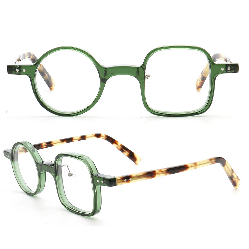 Mismatch Vintage Eyeglasses Frames Round Square Nerd Glasses Hand Made Unisex