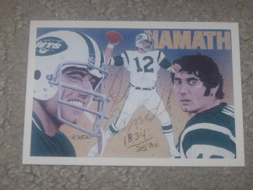 1991 Upper Deck Football Heroes Joe Namath Traced Autograph Diamond Hologram