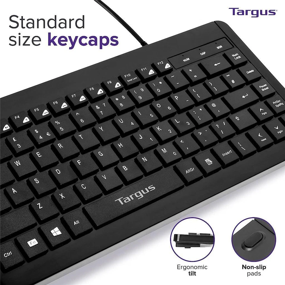 Targus Compact Multimedia Keyboard USB English QWERTY AKB631UKZ - Image 2 of 4