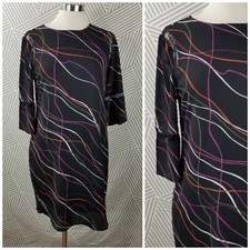 APT 9 size Small Dress Lace Inset Sleeve party career Lightweight Pink black