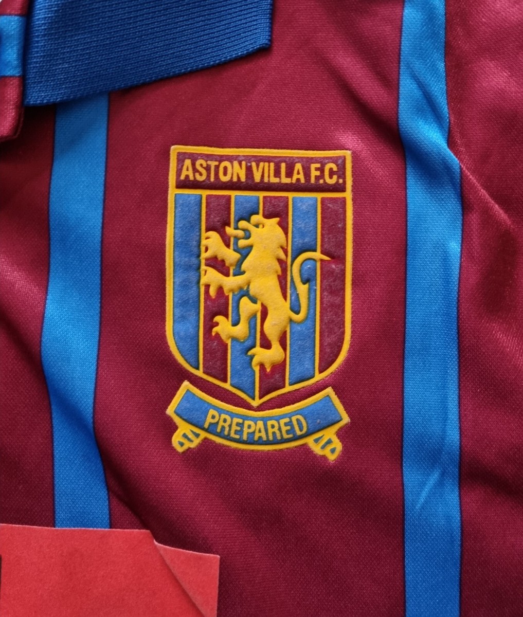 Aston Villa 1993 - 1995 Home football Asics shirt size Extra