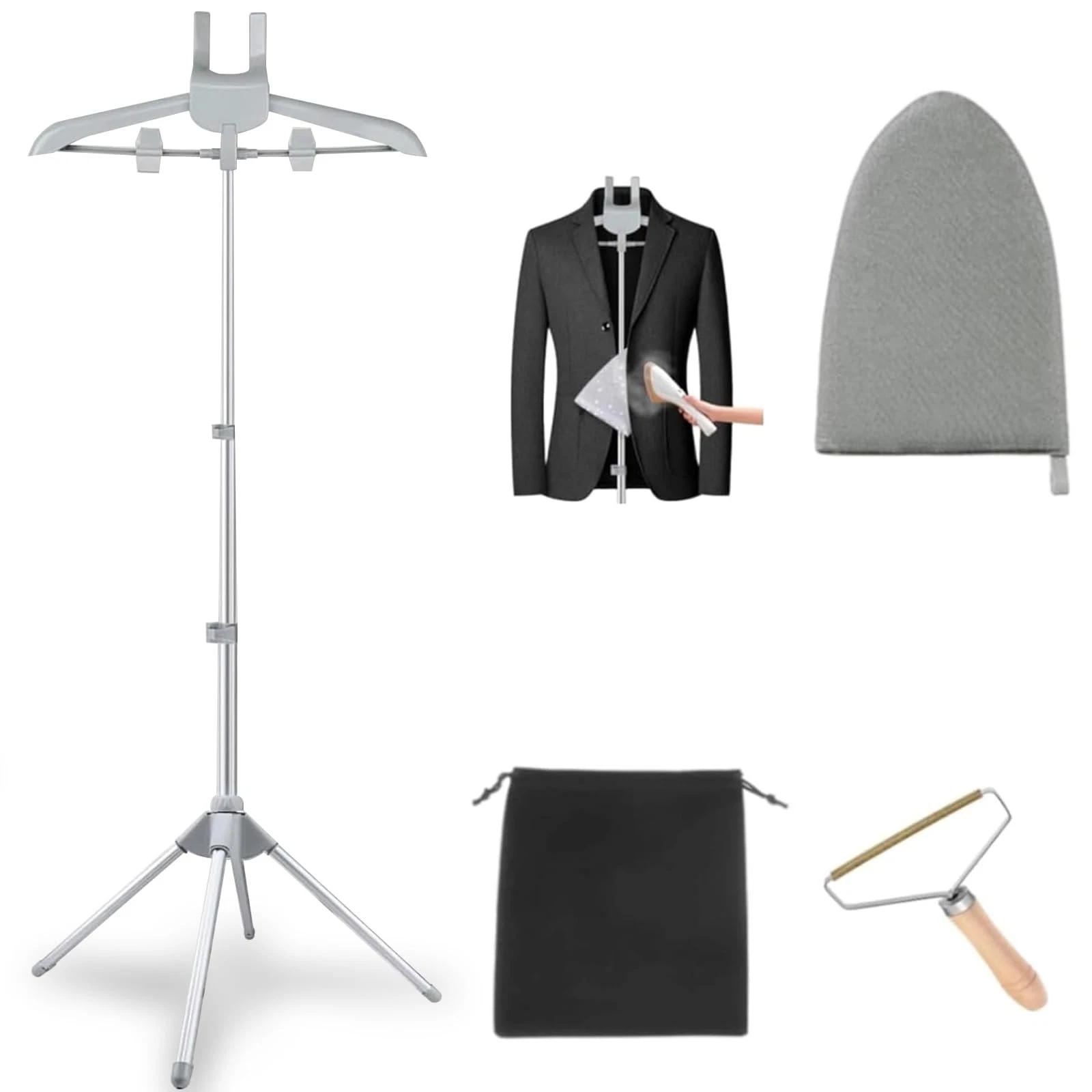 Steamer Stand for Clothes - Adjustable Steamer Rack, Portable Steaming & Iron...