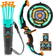 Kids Bow and Arrow Set, LED Light up Archery Toy Set with 9 Suction Cup Arrows,