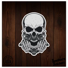 Skull Finger - Vinyl Decal Sticker - Car Window Laptop - ebn8583