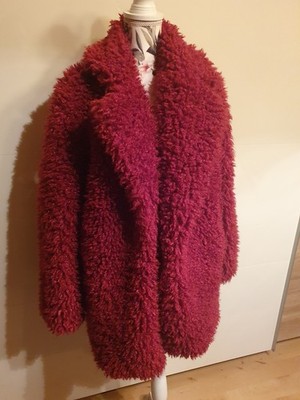Forever 21 Kunstfelljacke Burgundrot Gr.M Top!