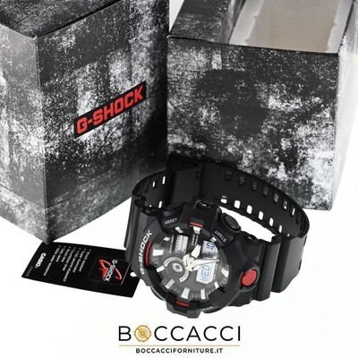 Casio G-Shock Ga-700-1adr schwarz rote Details, Digital Analog Ø 57,5mm (N...