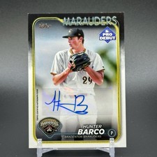 Hunter Barco 2024 Topps Pro Debut #PD-183 Auto - Bradenton Marauders