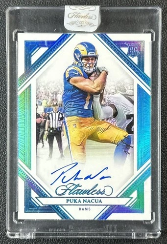 1/1 PUKA NACUA 2023 PANINI FLAWLESS #RFS-PNA ROOKIE FRAME AUTO PLATINUM RC 1/1