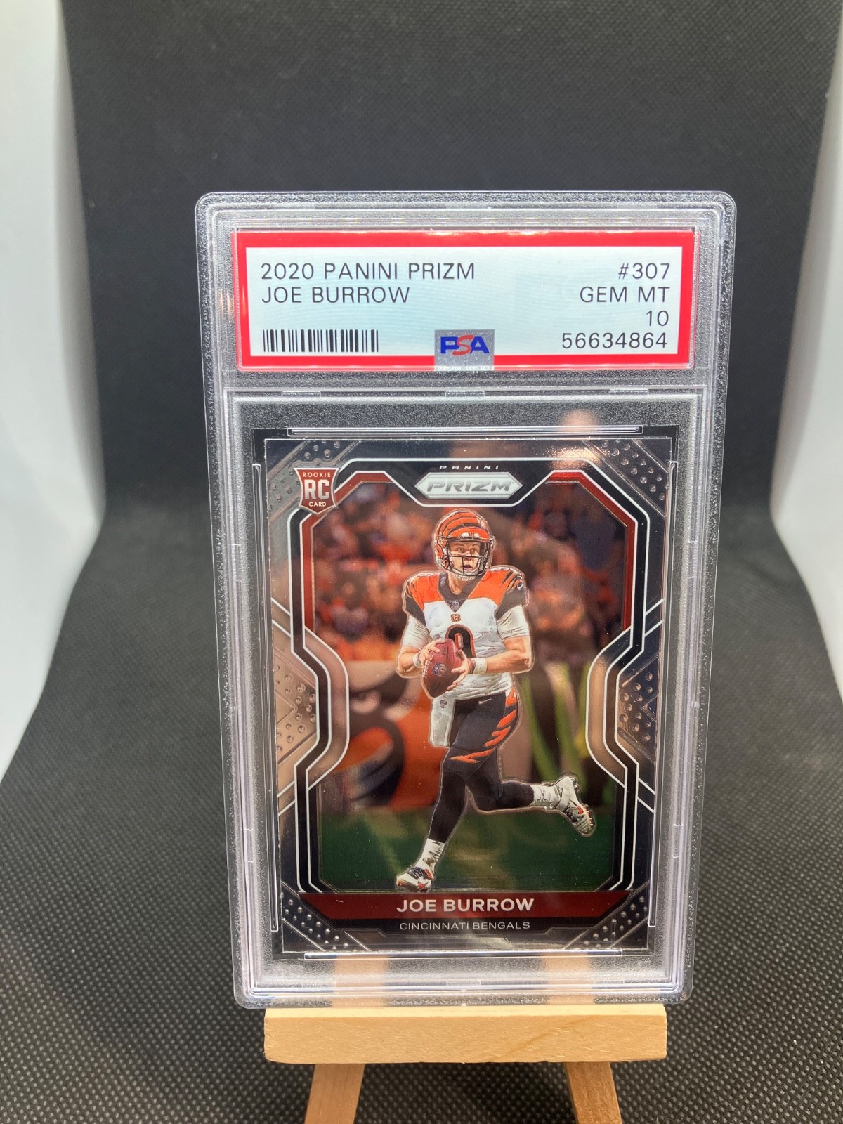 Joe Burrow 2020 Panini Prizm Base ROOKIE CARD RC #307 PSA 10 GEM MINT 👀🐅🏈🔥