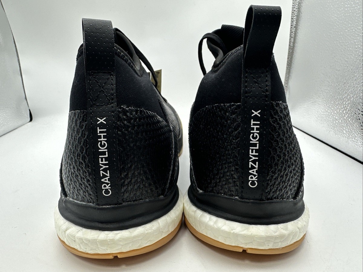 Adidas Boost Crazyflight X 3 Mid Core Black Gum Mens Shoes D97823 Sz 12.5 NWOB Adidas Boost Crazyflight X 3 Mid Core Black Gum Mens Shoes  main image 2