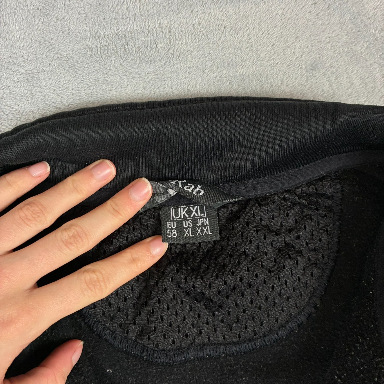 VTG Rab Power Stretch Pro Black Fleece Lined Size XL 1/4 Quarter Half Zip Jumper image 5