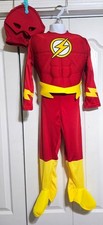 DC Comics The Flash Muscle Costume Boys 4-6 Mask Belt Justice League Superhero