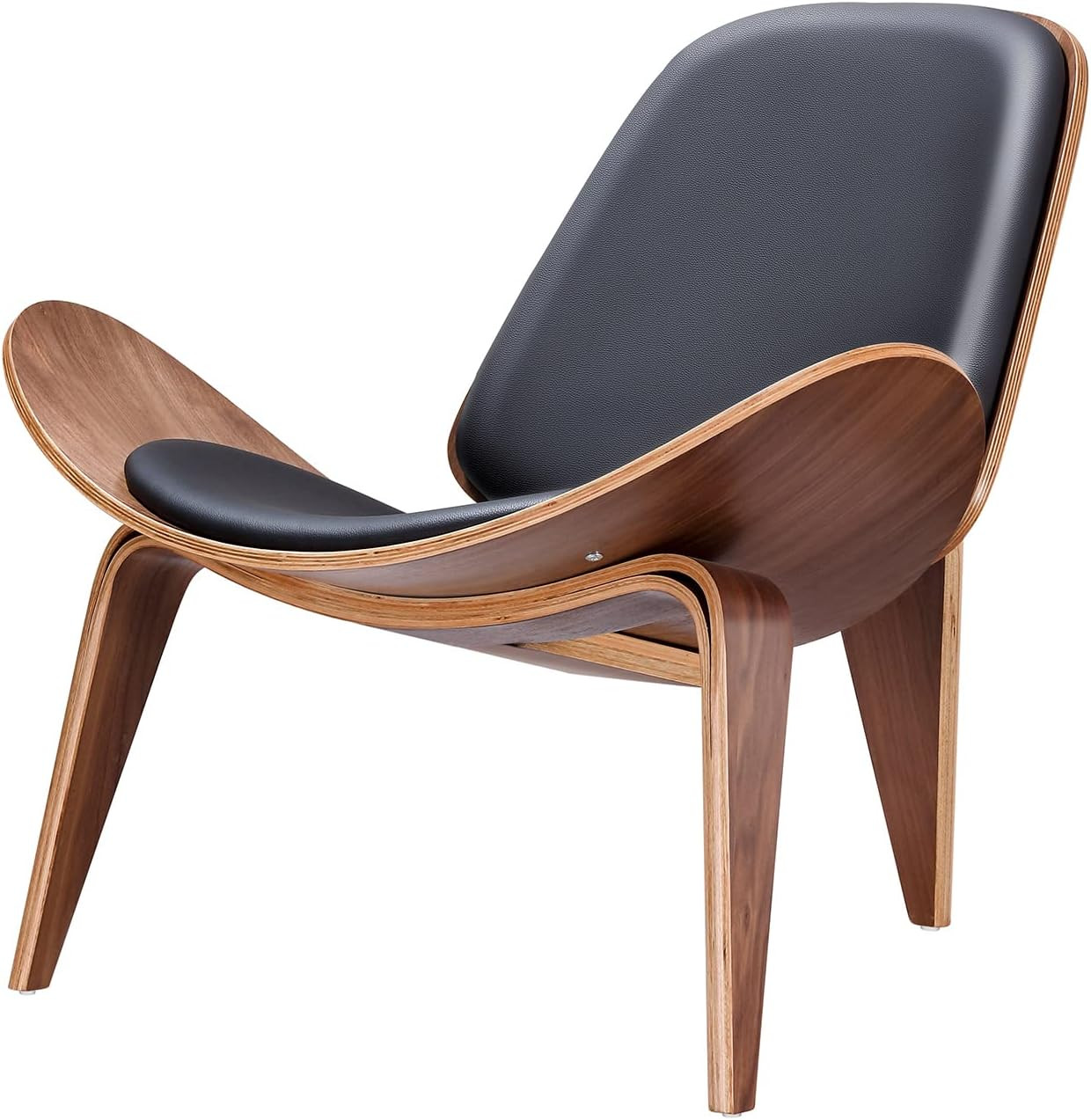 In Walnut And Black Leather