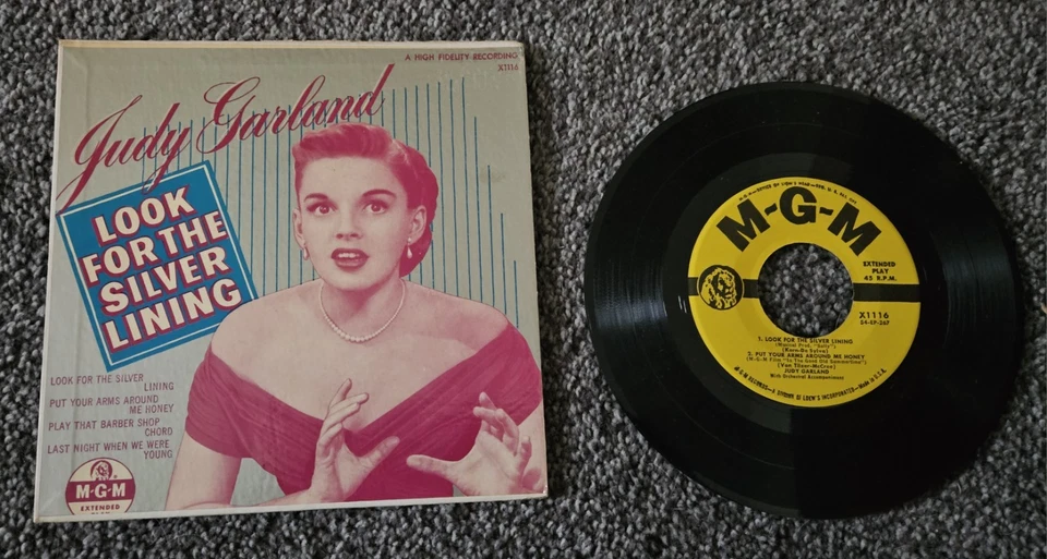 JUDY GARLAND Lot Of 2 45 RPM Records DECCA/MGM L@@K! - Image 3 of 4