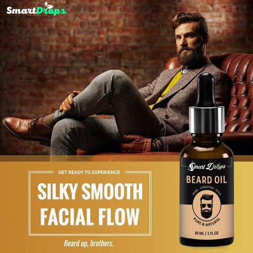 Smartdrops Huile à Barbe pour Cheveux Brillants 30ml Chaque Paquet de 3 - Photo 2 sur 8