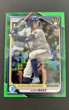 2024 Bowman Chrome - Prospects Juan Baez #BCP-160 Green Mojo Refractor /99 (RC)