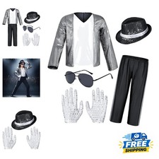 Unique 80s 90s Dance Star Costume for Kids - Sequin Shirt Accessories