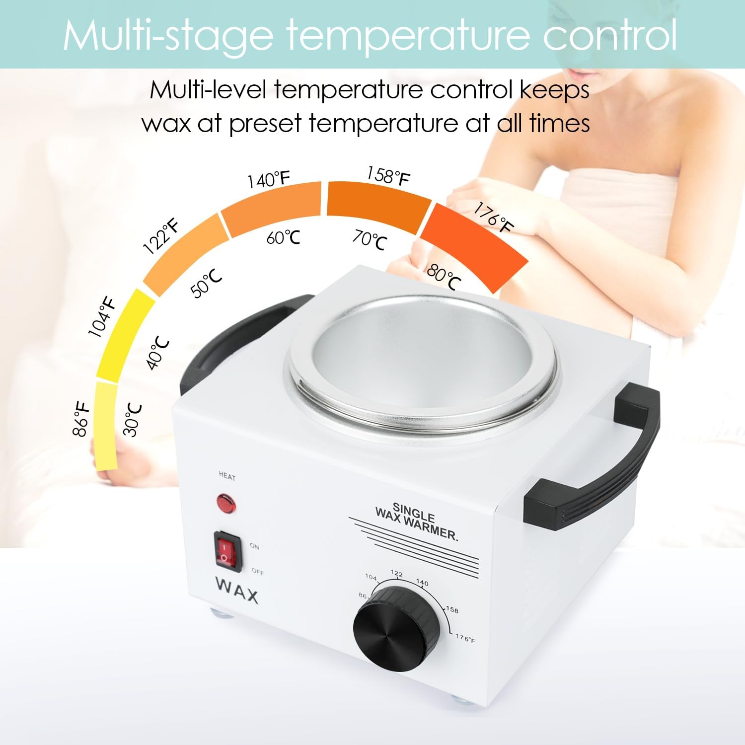 Single Wax Warmer Professional Electric wax Heater for Hair Removal- Wax Pot ...