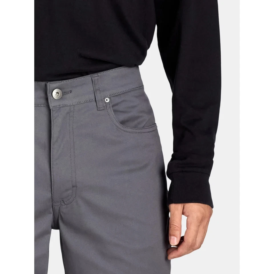 Pantalón George Hombre y Grande Premium 5 Bolsillos, Talla 42x30, Calce Ajustado, Gris Foto 3 de 4