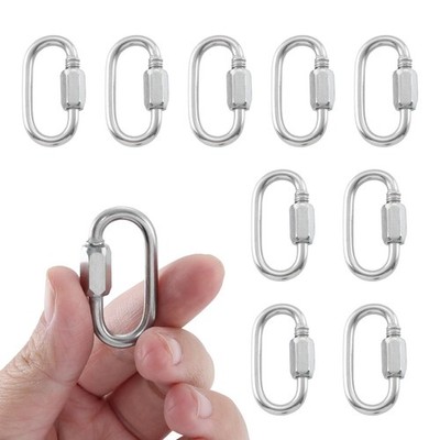 Quick Chain Link Stainless Steel Chain Quick Link Small Locking Carabiner Links