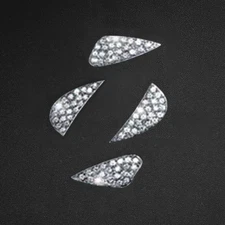 Fit Hyundai Steering Wheel Center Emblem Trim Diamond Studded Sticker Decals