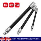 Flexible Socket Extension Bar 1/4 3/8 1/2 Drive Ratchet Wrench CR-V Tool Set UK