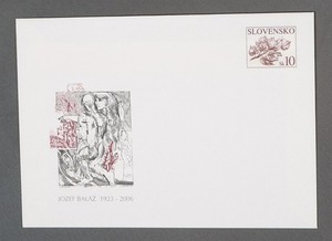 MayfairStamps Slovakia 2006 Jozef Balaz Artist Stationery Cover aaz_13517