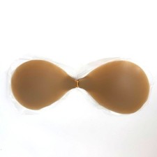 BOOMBA Invisibra Beige Size A Ultra-Thin Silicone Adhesive Strapless new openbox