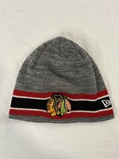 New Era NHL Chicago Blackhawks Knit Beanie Hat Grey/Black/Red - One Size, Used