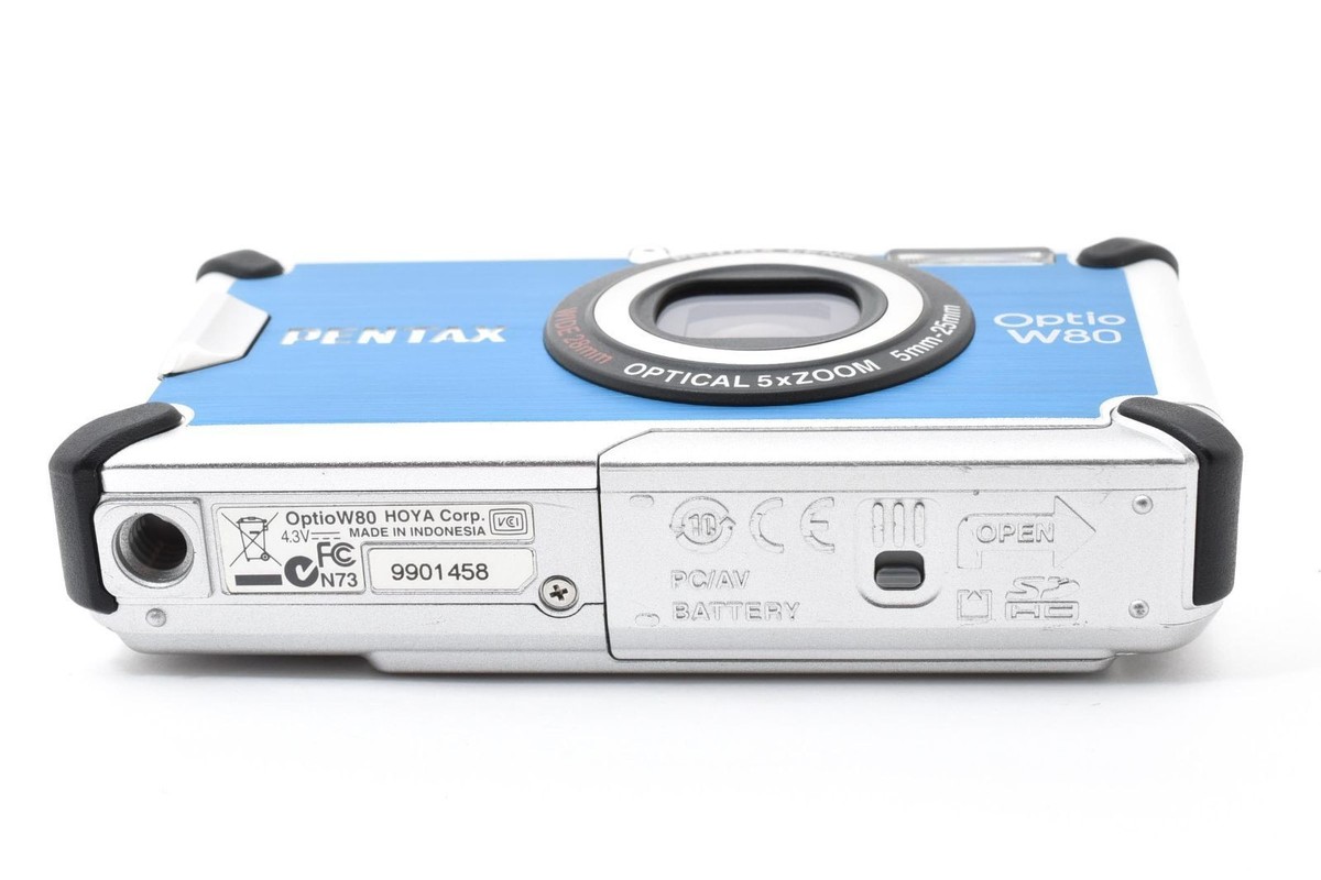 PENTAX Optio W80 Blue Compact Digital Camera Tested Working Seller