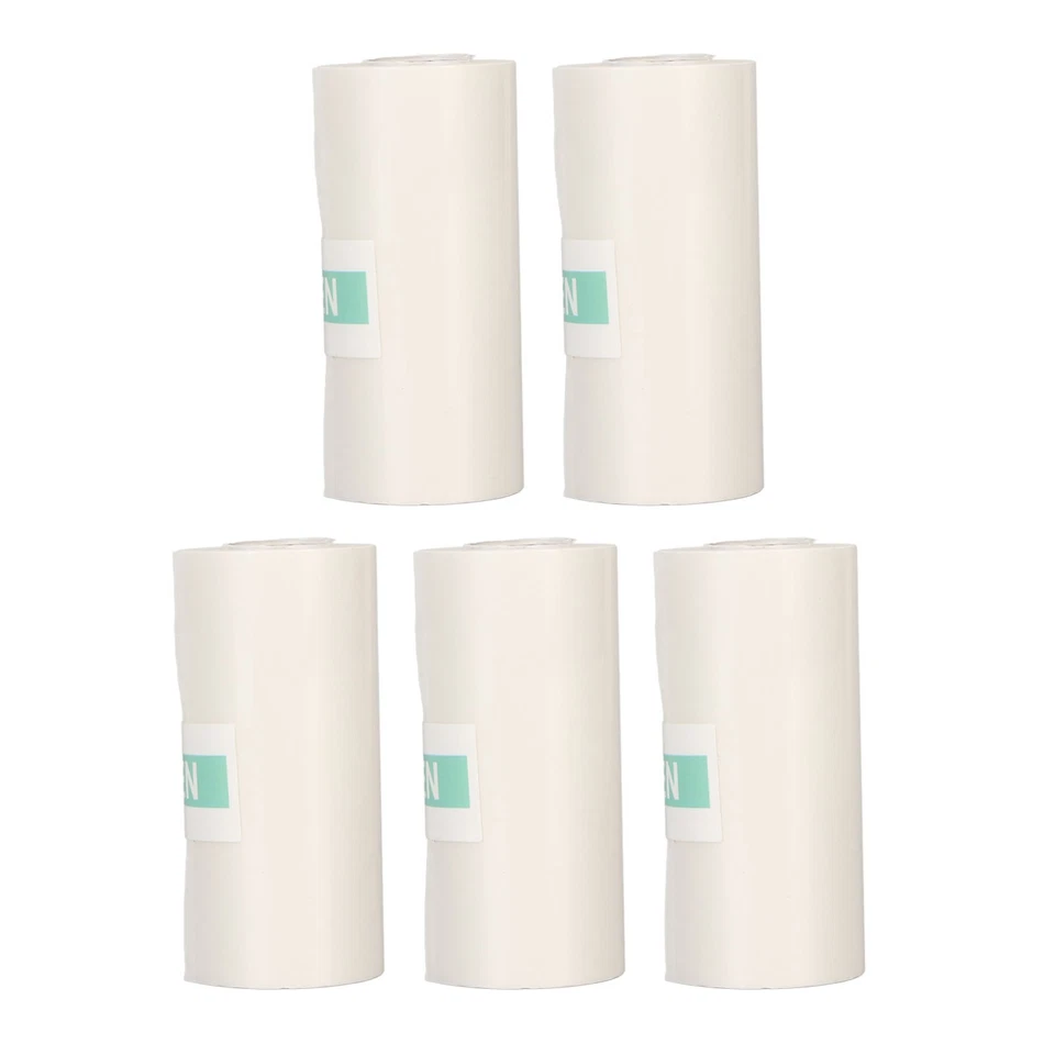 5 Rolls Adhesive Thermal Paper 2.2 X 1.0in Printing Transparent For Document - Image 2 of 4