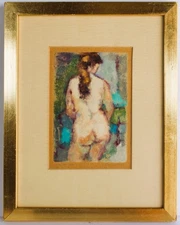 EDNA GASS 1904-1993 MIXED MEDIA PAINTING ON PAPER SIGNED AMERICAN IMPRESSIONIST