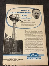 Ford Industrial Engines Ad Antique Power Unit 