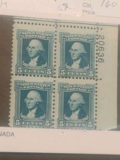US    1932  GEORGE WASHINGTON   5C  S 710   BLOCK OF 4 w #s      MNH