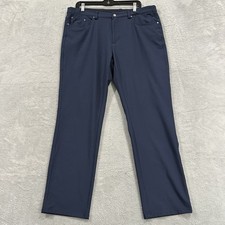 Greg Norman Straight Chino Pants Solid Men 36 x 30 Workwear Performance Blue