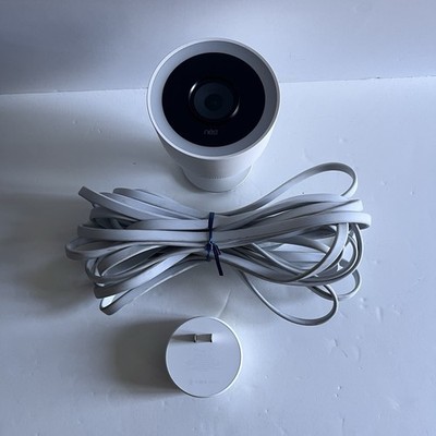 Nest Labs Cam IQ A0055 White Outdoor or Indoor Smart Wi-Fi With Power Supply