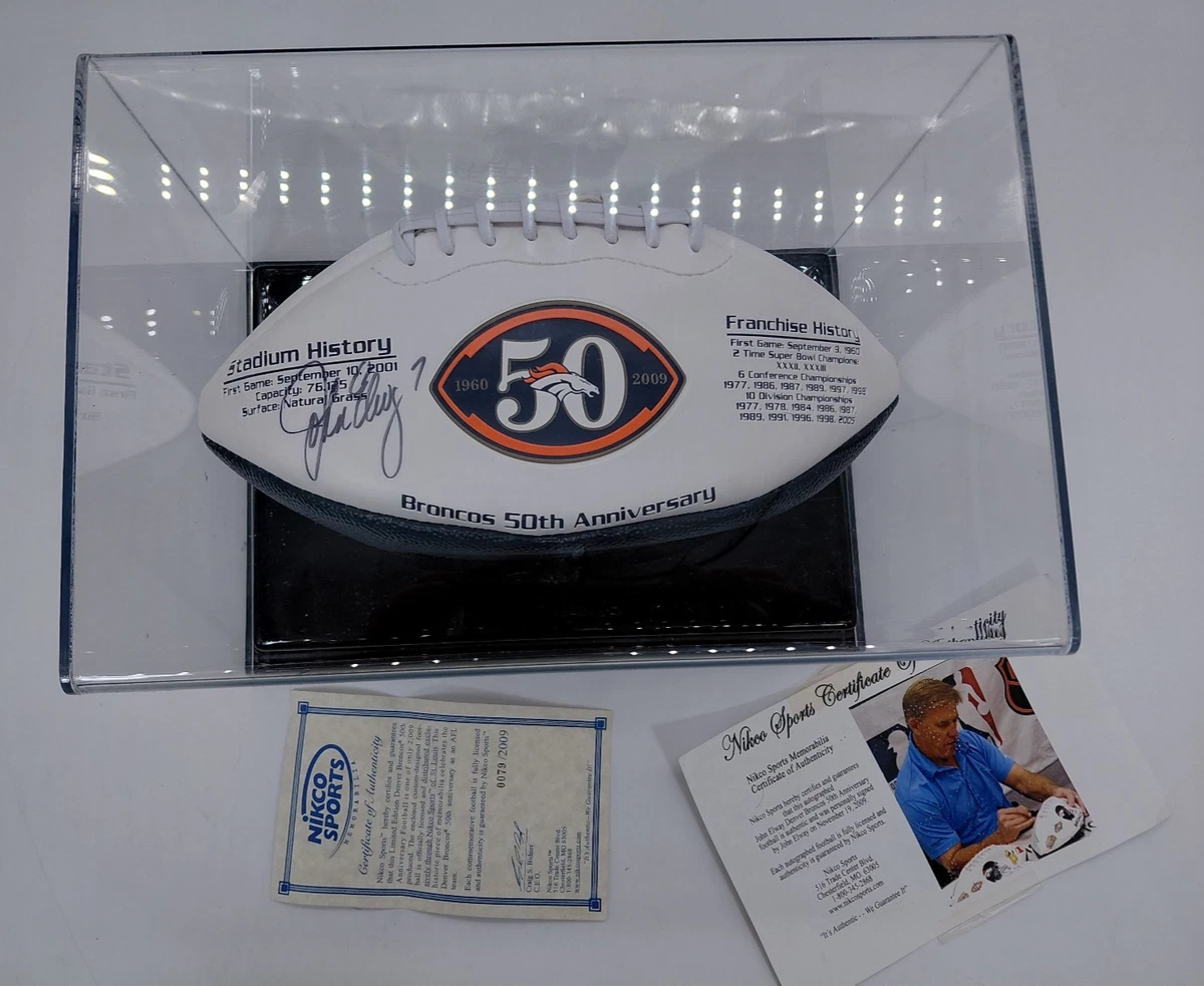 John Elway Denver Broncos NFL Original Autographed Football Balls
