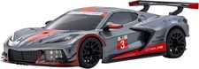 Kyosho ASC CORVETTE C8.R Gunmetal Red MZP244GMR Painted Body For MINI-Z MR04W-MM