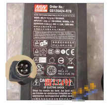 MW GS120A24 GS120A24-R7B 4-pin 24V 5A Power Supply Adapter Charger with Plug