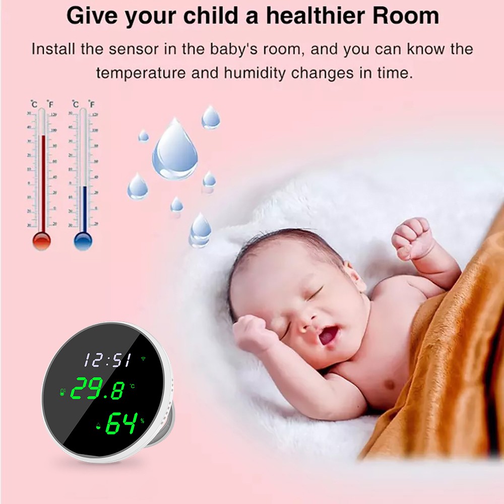 Wifi Temperature Humidity Sensors APP Remote Monitor Control For Home